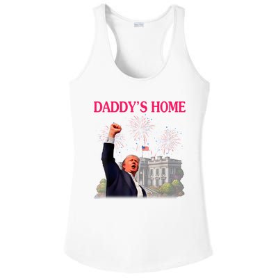 Trump DaddyS Home Bye Joe Biden Drops Out Run For Election Ladies PosiCharge Competitor Racerback Tank