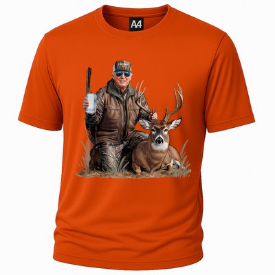 Trump Deer Hunting Donald Trump Old School Camouflage Cooling Performance Crew T-Shirt