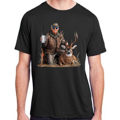 Trump Deer Hunting Donald Trump Old School Camouflage Adult ChromaSoft Performance T-Shirt