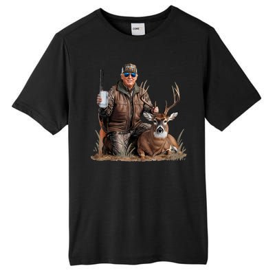 Trump Deer Hunting Donald Trump Old School Camouflage Tall Fusion ChromaSoft Performance T-Shirt