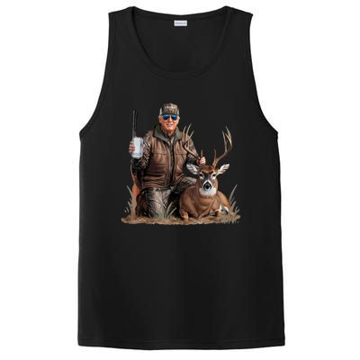 Trump Deer Hunting Donald Trump Old School Camouflage PosiCharge Competitor Tank