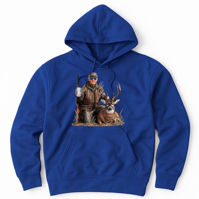 Trump Deer Hunting Donald Trump Old School Camouflage Hoodie