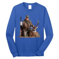 Trump Deer Hunting Donald Trump Old School Camouflage Long Sleeve Shirt