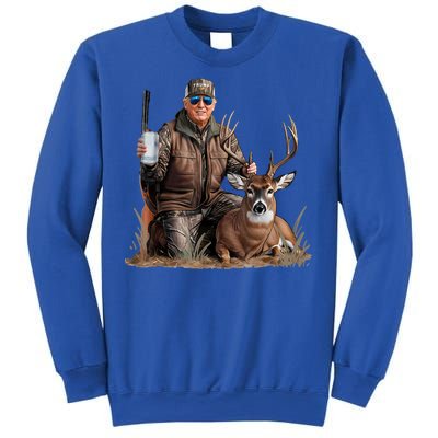 Trump Deer Hunting Donald Trump Old School Camouflage Sweatshirt