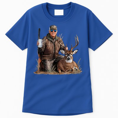 Trump Deer Hunting Donald Trump Old School Camouflage Tall T-Shirt