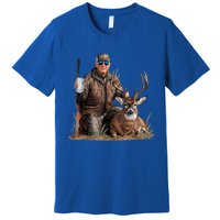 Trump Deer Hunting Donald Trump Old School Camouflage Premium T-Shirt