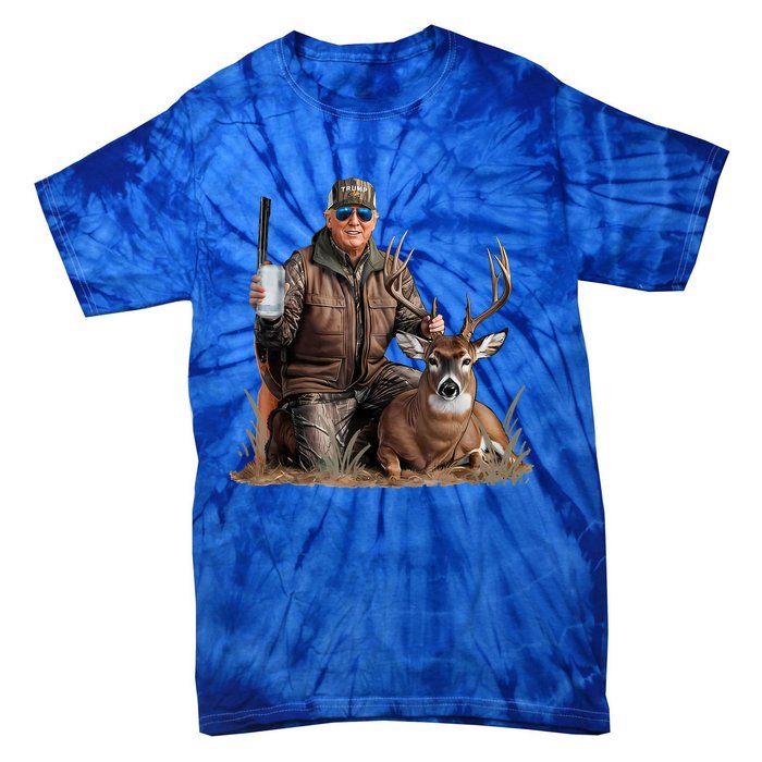 Trump Deer Hunting Donald Trump Old School Camouflage Tie-Dye T-Shirt