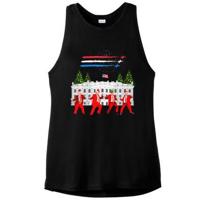 Trump Daddys Home White House Dance Make Xmas Great Again Ladies PosiCharge Tri-Blend Wicking Tank