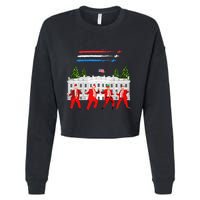 Trump Daddys Home White House Dance Make Xmas Great Again Cropped Pullover Crew