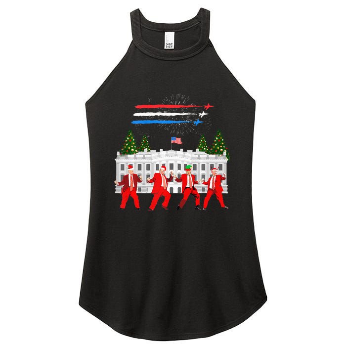 Trump Daddys Home White House Dance Make Xmas Great Again Women's Perfect Tri Rocker Tank