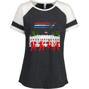 Trump Daddys Home White House Dance Make Xmas Great Again Enza Ladies Jersey Colorblock Tee