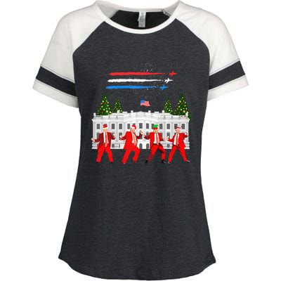 Trump Daddys Home White House Dance Make Xmas Great Again Enza Ladies Jersey Colorblock Tee