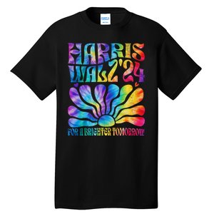 Tie Dye Harris Waltz 2024 Election Kamala Harris Tim Waltz Tall T-Shirt