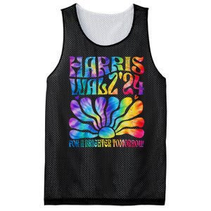 Tie Dye Harris Waltz 2024 Election Kamala Harris Tim Waltz Mesh Reversible Basketball Jersey Tank