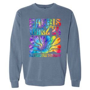 Tie Dye Harris Waltz 2024 Election Kamala Harris Tim Waltz Garment-Dyed Sweatshirt