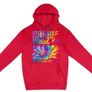 Tie Dye Harris Waltz 2024 Election Kamala Harris Tim Waltz Premium Pullover Hoodie