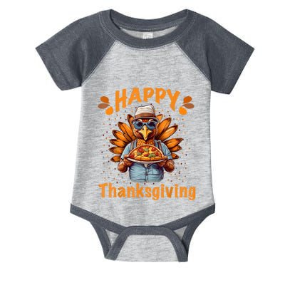 Turkey Day Happy Thanksgiving Family Dinner Infant Baby Jersey Bodysuit