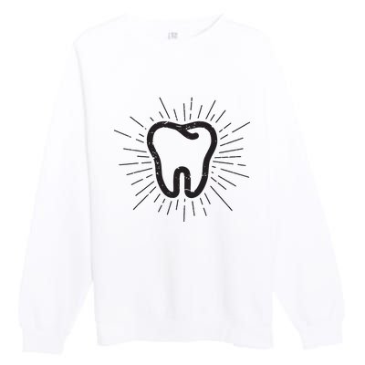 Tooth Dentist Hygienist Dental Oral Hygiene Gift Premium Crewneck Sweatshirt