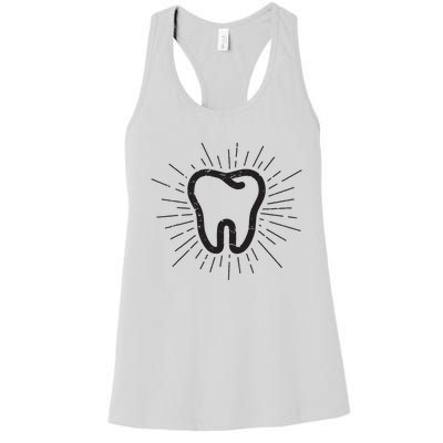 Tooth Dentist Hygienist Dental Oral Hygiene Gift Women's Racerback Tank