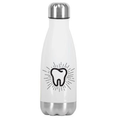 Tooth Dentist Hygienist Dental Oral Hygiene Gift Stainless Steel Insulated Water Bottle