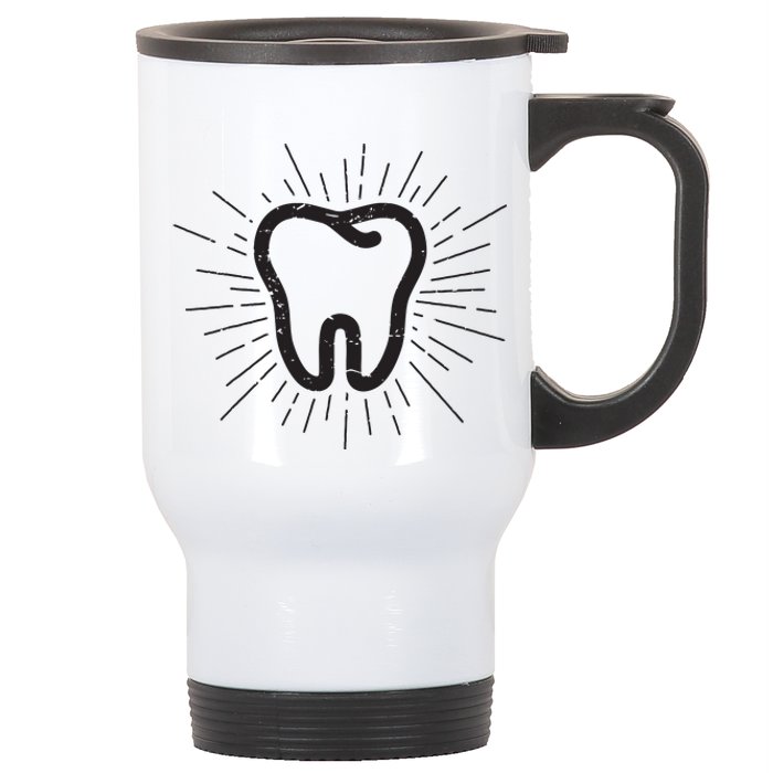 Tooth Dentist Hygienist Dental Oral Hygiene Gift Stainless Steel Travel Mug