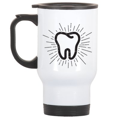 Tooth Dentist Hygienist Dental Oral Hygiene Gift Stainless Steel Travel Mug