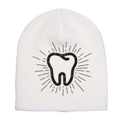 Tooth Dentist Hygienist Dental Oral Hygiene Gift Short Acrylic Beanie