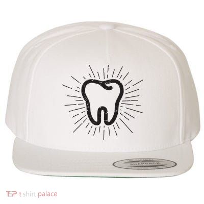 Tooth Dentist Hygienist Dental Oral Hygiene Gift Wool Snapback Cap