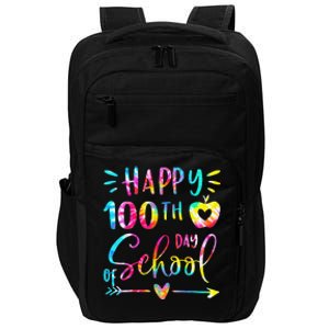 Tie Dye Happy 100th Day Of School Teacher Student 100 Days Impact Tech Backpack