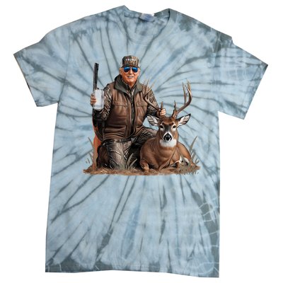 Trump Deer Hunting Donald Trump Old School Camouflage Tie-Dye T-Shirt