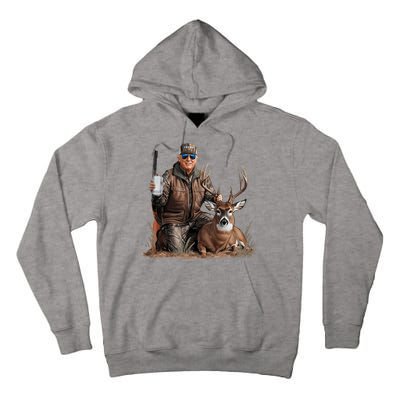 Trump Deer Hunting Donald Trump Old School Camouflage Tall Hoodie