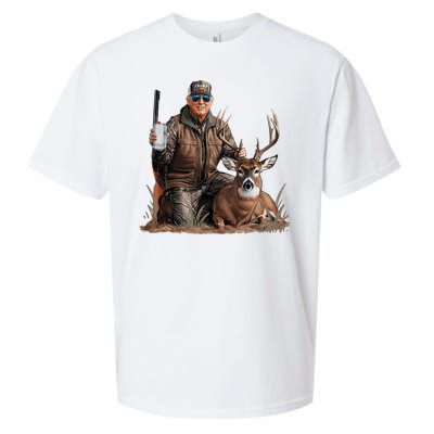 Trump Deer Hunting Donald Trump Old School Camouflage Sueded Cloud Jersey T-Shirt