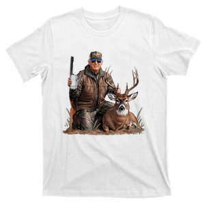 Trump Deer Hunting Donald Trump Old School Camouflage T-Shirt