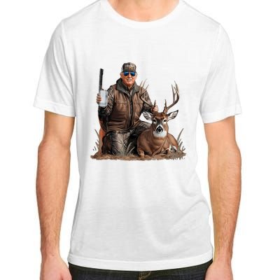 Trump Deer Hunting Donald Trump Old School Camouflage Adult ChromaSoft Performance T-Shirt