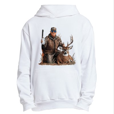 Trump Deer Hunting Donald Trump Old School Camouflage Urban Pullover Hoodie