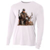 Trump Deer Hunting Donald Trump Old School Camouflage Cooling Performance Long Sleeve Crew