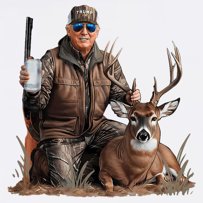 Trump Deer Hunting Donald Trump Old School Camouflage Womens Tank Top