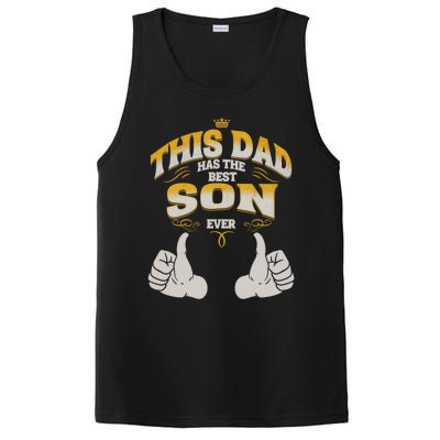 This Dad Has The Best Son Ever Funny Fathers Day From Son Gift PosiCharge Competitor Tank