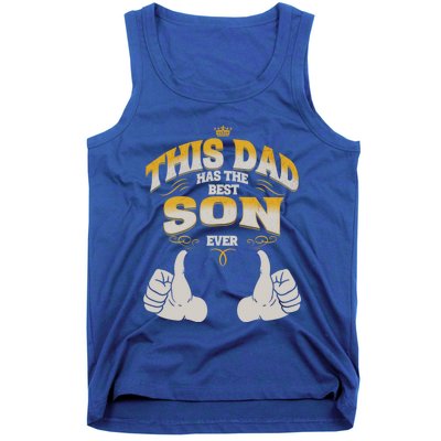 This Dad Has The Best Son Ever Funny Fathers Day From Son Gift Tank Top