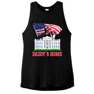 Trump DaddyS Home Bye Joe Biden Drops Out Run For Election Ladies PosiCharge Tri-Blend Wicking Tank