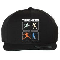 Throwers Don't Have Finish Lines Discus Javelin Shot Put Wool Snapback Cap