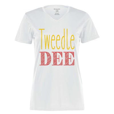 Tweedle Dee Halloween Costume Women's Momentum V-Neck T-Shirt