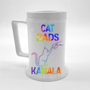 Tie Dye Harris Madam President 47 Cat Dads For Kamala Gift Beer Stein