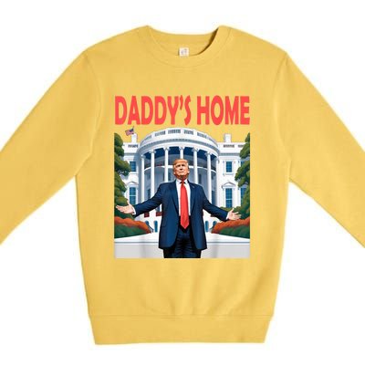 Trump Daddys Home White House Premium Crewneck Sweatshirt