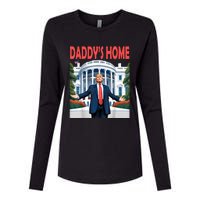 Trump Daddys Home White House Womens Cotton Relaxed Long Sleeve T-Shirt