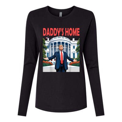 Trump Daddys Home White House Womens Cotton Relaxed Long Sleeve T-Shirt