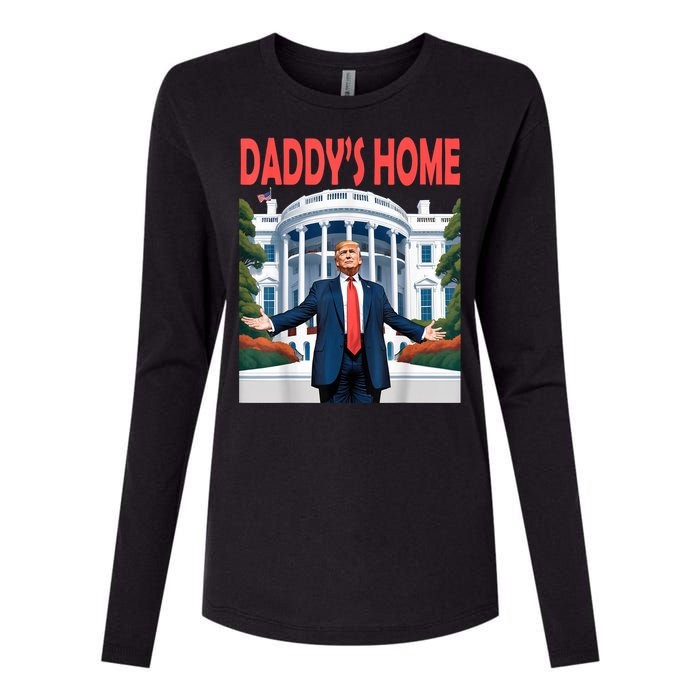 Trump Daddys Home White House Womens Cotton Relaxed Long Sleeve T-Shirt