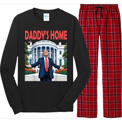 Trump Daddys Home White House Long Sleeve Pajama Set