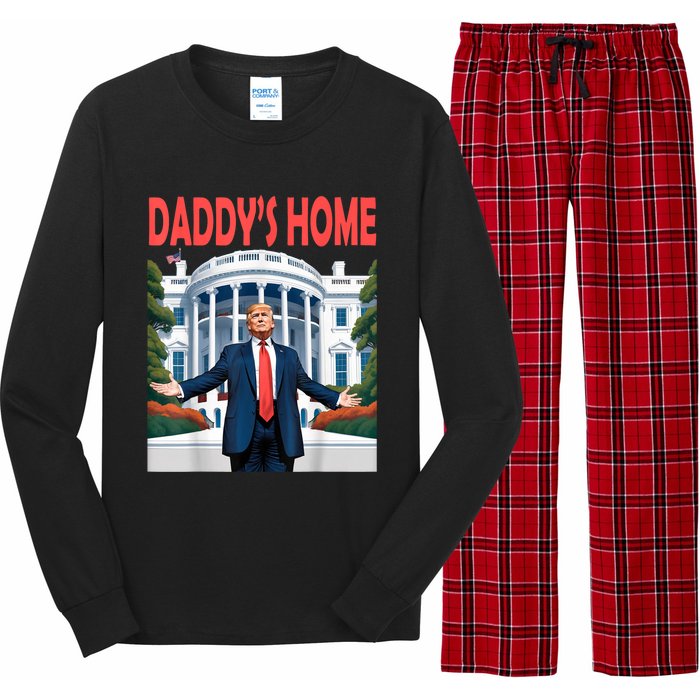 Trump Daddys Home White House Long Sleeve Pajama Set