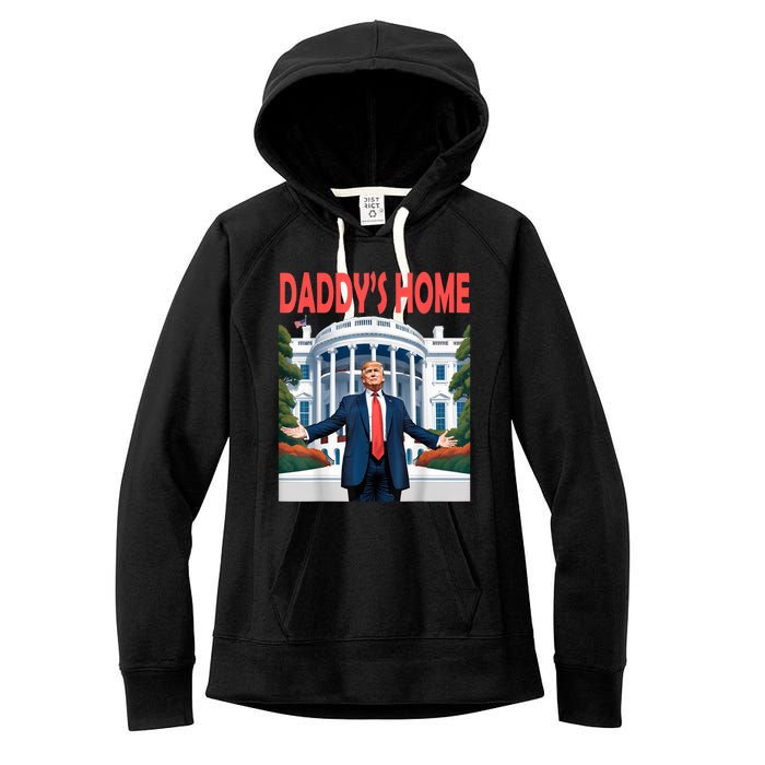 Trump Daddys Home White House Women's Fleece Hoodie